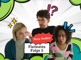 Titelbild für den Artikel zu DATEV Flatmates mit drei Personen